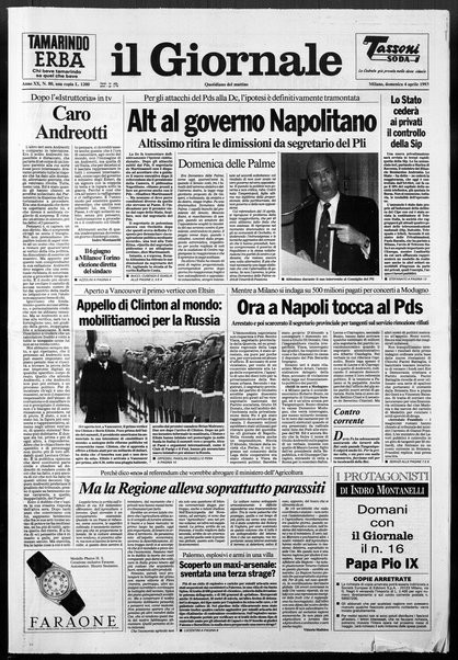 Il giornale : quotidiano del mattino